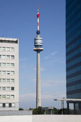 Austria, Vienna, Danube Tower against sky - WIF04151