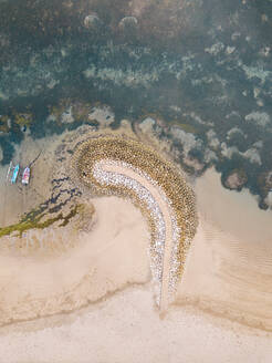 Indonesien, Bali, Sanur, Luftaufnahme des Strandes - KNTF04000