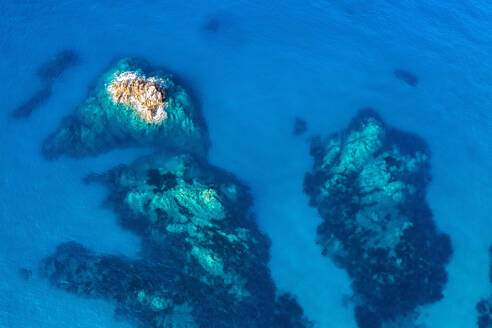 Blick von oben, Korallenriffe, Villasimius, Cagliari, Sardinien - CUF54390