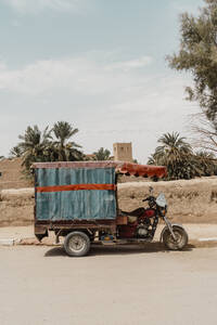 Motor vehicle pared at roadside, Fez, Morocco - AFVF04830