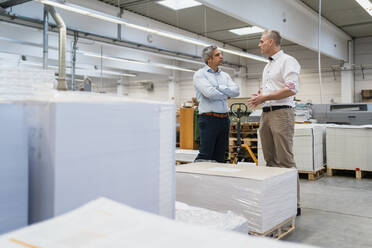 Two colleagues talking in a factory - DIGF09152