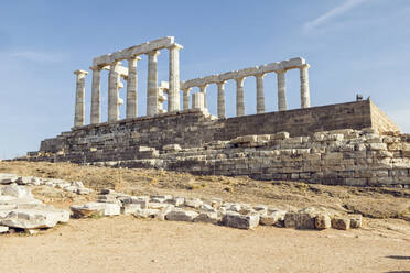 Antike Ruine des Poseidon-Tempels, Kap Sounion, Attika, Griechenland - MAMF01001