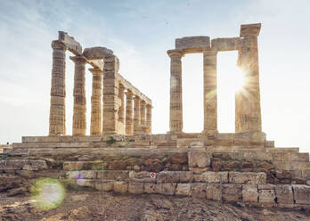 Ancient ruin of Poseidon temple, Cape Sounion, Attika, Greece - MAMF01011