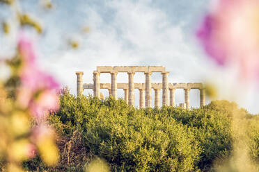 Antike Ruine des Poseidon-Tempels, Kap Sounion, Attika, Griechenland - MAMF01015