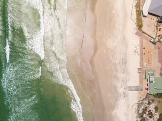 Aerial view of empty Milnerton beach near Cape Town, South Africa. - AAEF06300