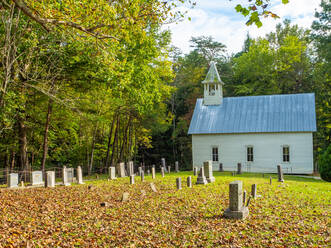 Old church, Cades Cove, Great Smoky Mountains National Park, Tennessee, United States of America, North America - RHPLF13463