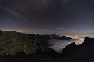 Nationalpark Caldera de Taburiente bei Nacht, Insel La Palma, Kanarische Inseln, Spanien - ISF23611