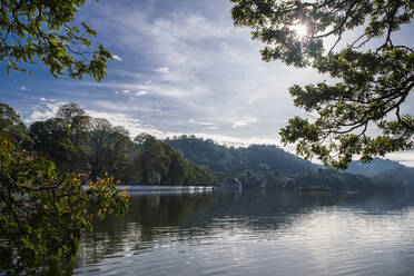 Der See in Kandy mit dem Schrein der heiligen Zahnreliquie - CAVF73200