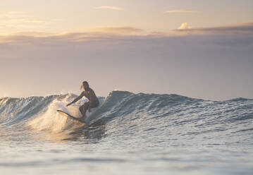 Surfen zum Sonnenaufgang in Costa Rica - CAVF73378