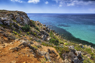 Malta, Küstenlinie und Meer - ABOF00491