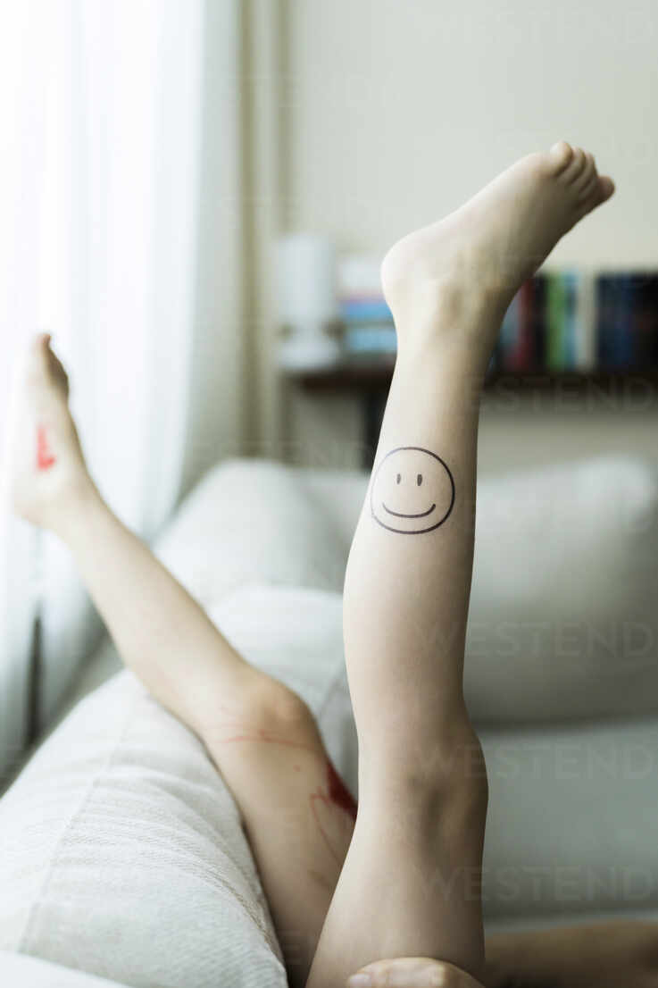 Colorful Smiley Face Tattoo
