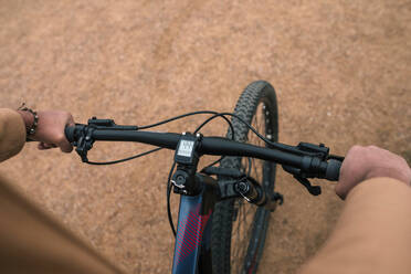 Point of view shot of man riding bicycle - GRCF00087