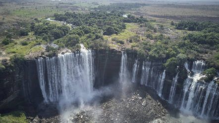 Aerial view of Kalandula Falls, Angola - VEGF01444