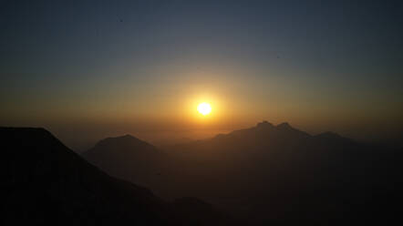 Sunset behind the mountains in Angola, Serra de Leba, Angola - VEGF01455