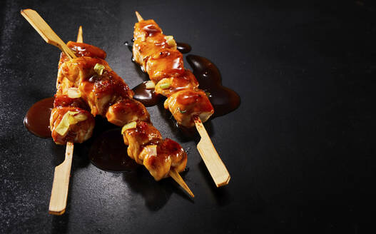 Studio shot of Asian style skewers - DREF00037