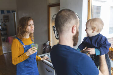 Family in the kitchen at home - WPEF02462