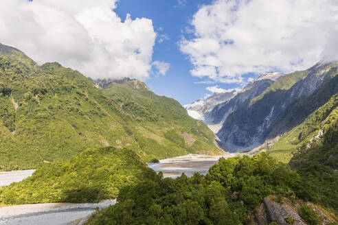 Neuseeland, Westland District, Franz Josef, Blick auf den Franz Josef Gletscher - FOF11461