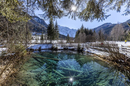 Österreich, Kärnten, Meerauge-Teich im Bodental - DAWF01173