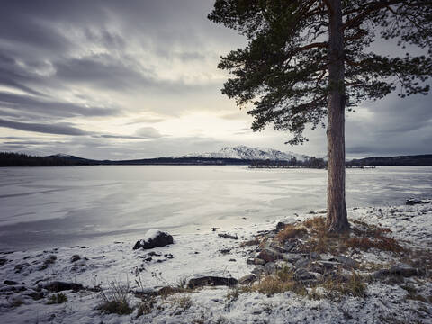 Blick auf die winterliche Küste, lizenzfreies Stockfoto