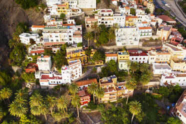 Spain, Canary Islands, La Gomera, Valle Gran Rey, La Calera, Aerial view of town - SIEF09435