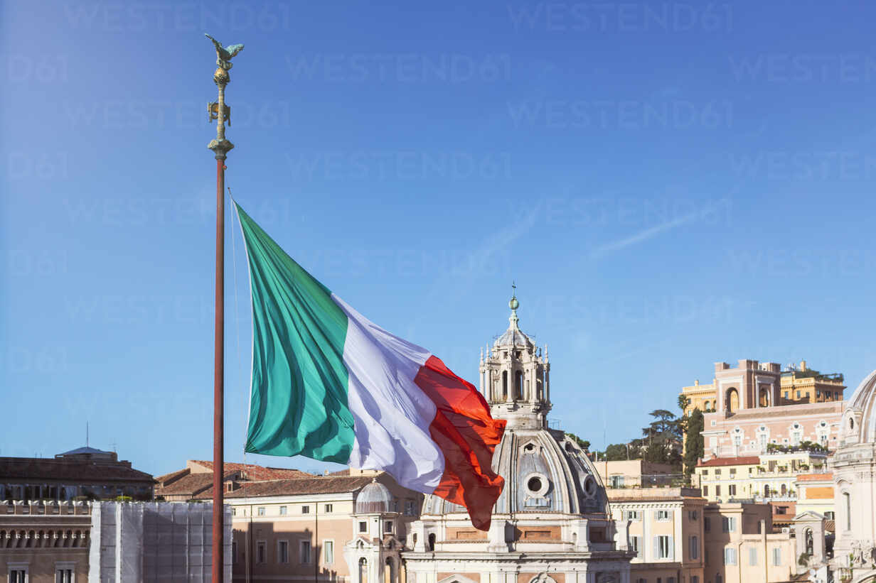 Italienische Flagge und Italien