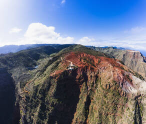 Spanien, Kanarische Inseln, Agulo, Luftaufnahme des Aussichtspunkts Mirador de Abrante - SIEF09492