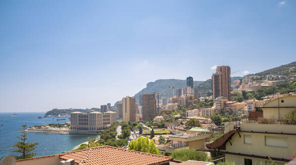 Blick auf die Côte d'Azur, Monaco, Fürstentum Monaco - BFRF02190
