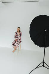 Young woman in photo studio - JOHF06615