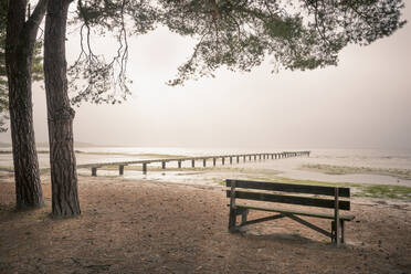 Bank mit Blick auf das Meer - JOHF06683