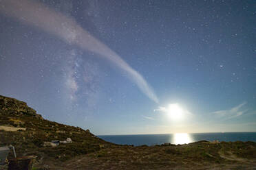 Moonset at Bahrija in Malta - CAVF73960