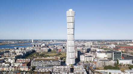 Cityscape with Turning Torso skyscraper, Malmo, Sweden - JOHF07127