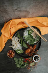 Tasty Bowl of Vietnamese Pho Soup with Ingredients - CAVF74274