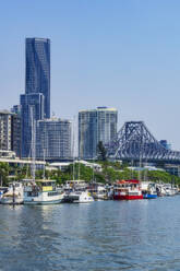 Australia, Brisbane, City skyline across Brisbane river - THAF02704