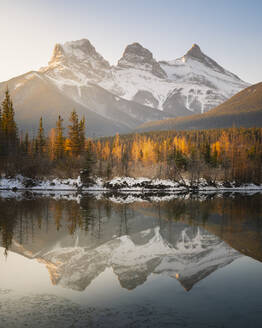 Three Sisters Mountains, Canmore, Alberta - CAVF74476