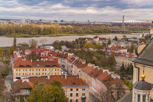 Blick auf die Weichsel von oben, Warschau, Polen - TAMF02180