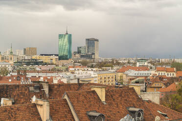 View to the skyline from the old town, Warsaw, Poland - TAMF02182