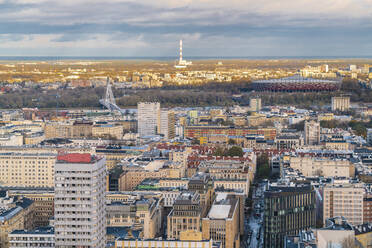 Blick auf die Stadt vom Palast der Kultur und Wissenschaft, Warschau, Polen - TAMF02187