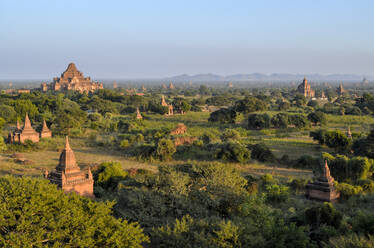 Landschaft mit Tempeln, Bagan, Myanmar. - MINF13422