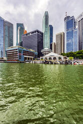 Southeast Asia, Singapore, Harbor and skyscrapers - THAF02764