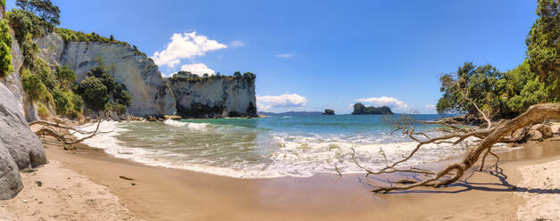 Neuseeland, Panorama von Stingray Beach im Sommer - SMAF01820