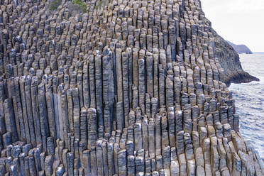 Spain, Canary Islands, La Gomera, Vallehermoso, Los Organos basalt rock formation, Organ Pipe Rock  - SIEF09511