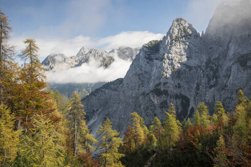 Blick auf die Julischen Alpen, Vrsic-Pass, Triglav-Nationalpark, Oberkrain, Slowenien - CUF54715