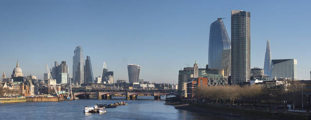 City of London, Square Mile, Panorama zeigt fertiggestellten 22 Bishopsgate Tower, London, England, Vereinigtes Königreich, Europa - RHPLF13802