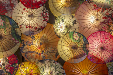 Umbrellas in Kuanxiangzi Alley, Chengdu, Sichuan Province, People's Republic of China, Asia - RHPLF13810