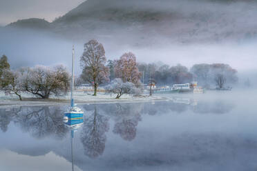 Dawn light over Glenridding on Ullswater, Lake District National Park, UNESCO World Heritage Site, Cumbria, England, United Kingdom, Europe - RHPLF13908