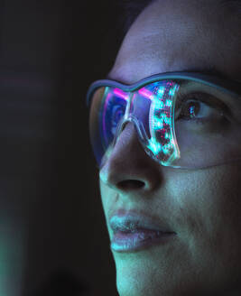 Reflection of a circuit board on glasses - ABRF00696