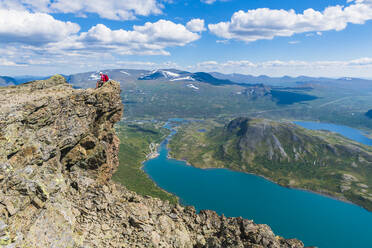 Hiker in mountains - JOHF07959