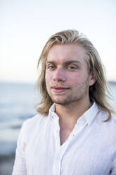 Portrait of blonde young man - JOHF08228