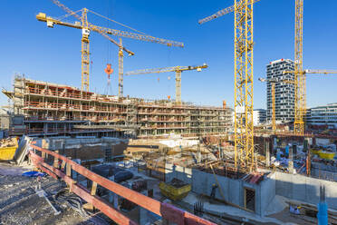 Germany, Baden-Wurttemberg, Stuttgart, Construction site of apartment buildings - WDF05799