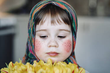 Girl dressed up as Easter witch - JOHF09042